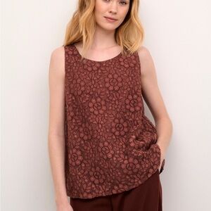 NWT Ebana lace blouse by Cream - rum raisin